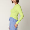 Citron - Landau Forward Women's 1 Pocket Long Sleeve Crew Neck Underscrub Tee for Nursing