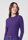 Grape - Landau Forward Women's 1 Pocket Long Sleeve Crew Neck Underscrub Tee for Nursing