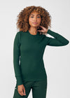 Mountain View - Landau Forward Women's 1 Pocket Long Sleeve Crew Neck Underscrub Tee for Nursing