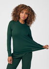 Mountain View - Landau Forward Women's 1 Pocket Long Sleeve Crew Neck Underscrub Tee for Nursing
