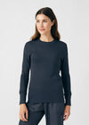Pewter - Landau Forward Women's 1 Pocket Long Sleeve Crew Neck Underscrub Tee for Nursing