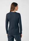 Pewter - Landau Forward Women's 1 Pocket Long Sleeve Crew Neck Underscrub Tee for Nursing