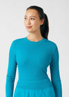 Teal - Landau Forward Women's 1 Pocket Long Sleeve Crew Neck Underscrub Tee for Nursing