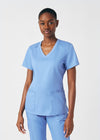 Ceil - Landau ProFlex Women's 3 Pocket V-Neck Rib-Knit Scrub Top for Nursing