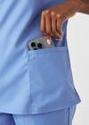 Ceil - Landau ProFlex Women's 3 Pocket V-Neck Rib-Knit Scrub Top for Nursing