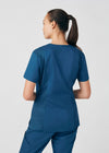 Caribbean - Landau ProFlex Women's 3 Pocket V-Neck Rib-Knit Scrub Top for Nursing