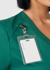 Hunter - Landau ProFlex Women's 3 Pocket V-Neck Rib-Knit Scrub Top for Nursing