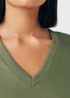 Olive Moss - Landau ProFlex Women's 3 Pocket V-Neck Rib-Knit Scrub Top for Nursing