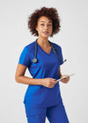 Royal - Landau ProFlex Women's 3 Pocket V-Neck Rib-Knit Scrub Top for Nursing