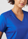 Royal - Landau ProFlex Women's 3 Pocket V-Neck Rib-Knit Scrub Top for Nursing