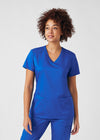 Royal - Landau ProFlex Women's 3 Pocket V-Neck Rib-Knit Scrub Top for Nursing