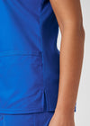 Royal - Landau ProFlex Women's 3 Pocket V-Neck Rib-Knit Scrub Top for Nursing