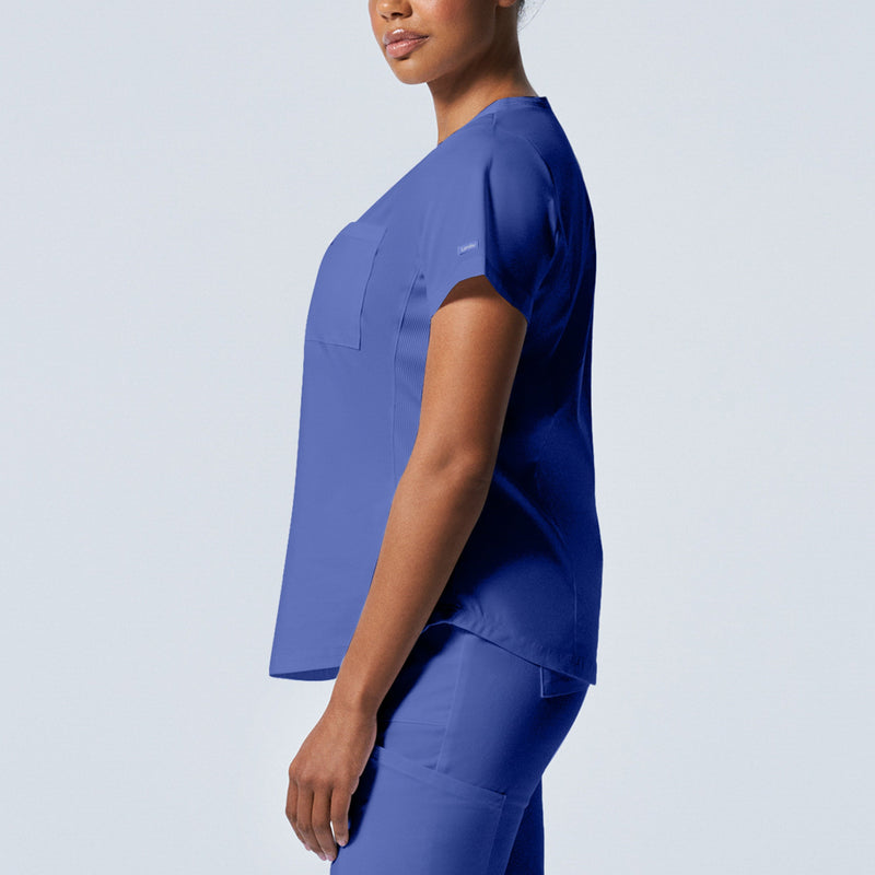 Ceil - Landau ProFlex Women's 2 Pocket V-Neck Rib-Knit Scrub Top for Nursing