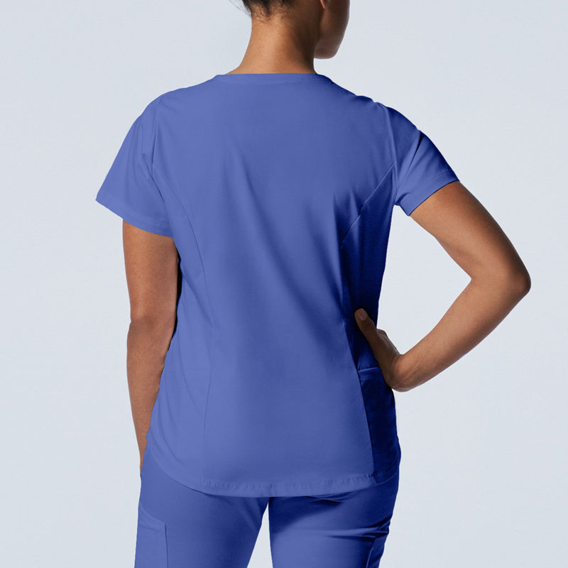 Ceil - Landau ProFlex Women's 2 Pocket V-Neck Rib-Knit Scrub Top for Nursing