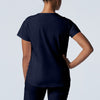 True Navy - Landau ProFlex Women's 2 Pocket V-Neck Rib-Knit Scrub Top for Nursing