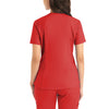 True Red - Landau ProFlex Women's 2 Pocket V-Neck Rib-Knit Scrub Top for Nursing