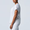 White - Landau ProFlex Women's 2 Pocket V-Neck Rib-Knit Scrub Top for Nursing