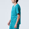 Teal - Landau ProFlex Men's 2 Pocket V-Neck Scrub Top for Nursing