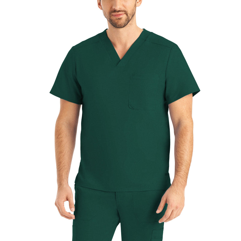 Hunter - Landau ProFlex Men's 2 Pocket V-Neck Scrub Top for Nursing