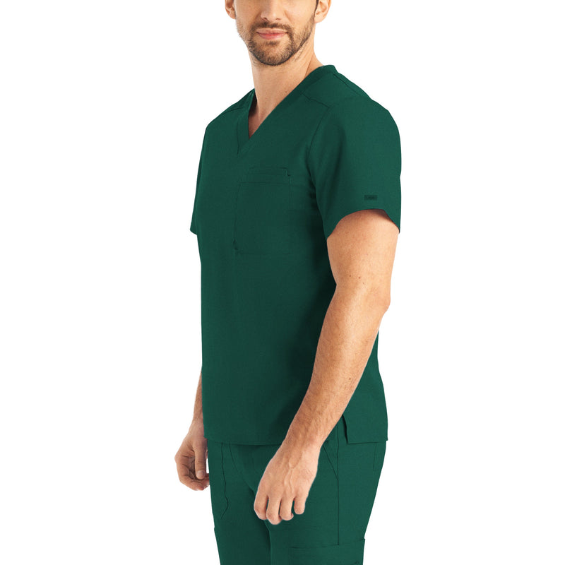 Hunter - Landau ProFlex Men's 2 Pocket V-Neck Scrub Top for Nursing