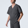 Graphite - Landau ProFlex Men's 2 Pocket V-Neck Scrub Top for Nursing