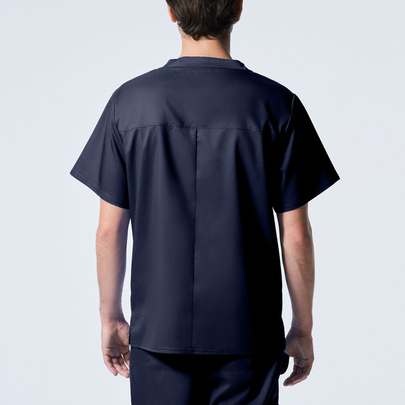 True Navy - Landau ProFlex Men's 2 Pocket V-Neck Scrub Top for Nursing
