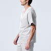 White - Landau ProFlex Men's 2 Pocket V-Neck Scrub Top for Nursing