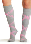 Twisted Shocking Pink - Knee High 15-20 mmHg Compression Socks