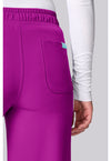 Back to the Fuschia - Women's Wide Leg Pintuck Scrub Pants (View 4)