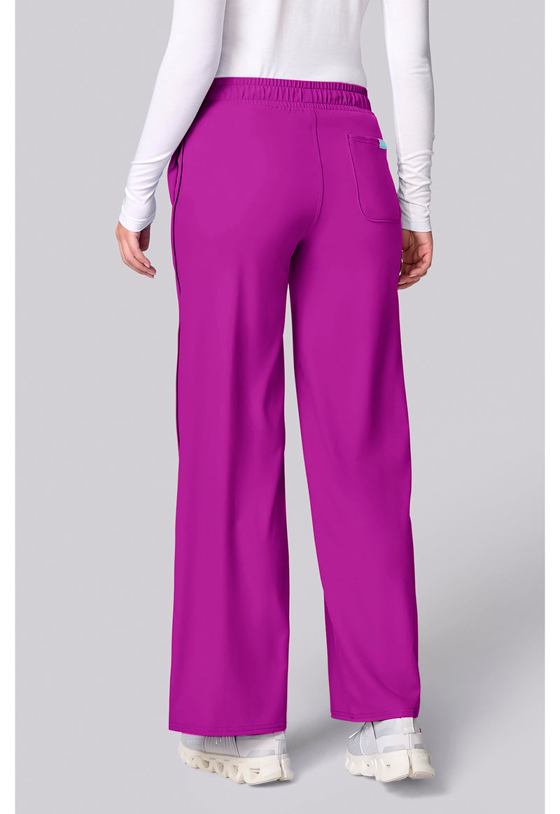Back to the Fuschia - Med Couture Insight Women Scrub Pants - Back View