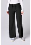 Black - Med Couture Insight Women Scrub Pants - Front View