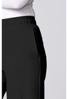 Black - Women's Wide Leg Pintuck Scrub Pants (View 3)