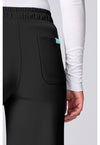 Black - Women's Wide Leg Pintuck Scrub Pants (View 4)