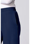 Navy - Women's Wide Leg Pintuck Scrub Pants (View 3)