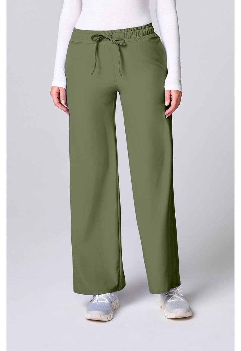 Olive - Med Couture Insight Women Scrub Pants - Front View