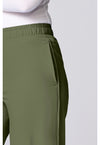 Olive - Women's Wide Leg Pintuck Scrub Pants (View 3)