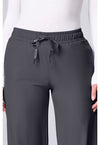 Pewter - Women's Wide Leg Pintuck Scrub Pants (View 2)