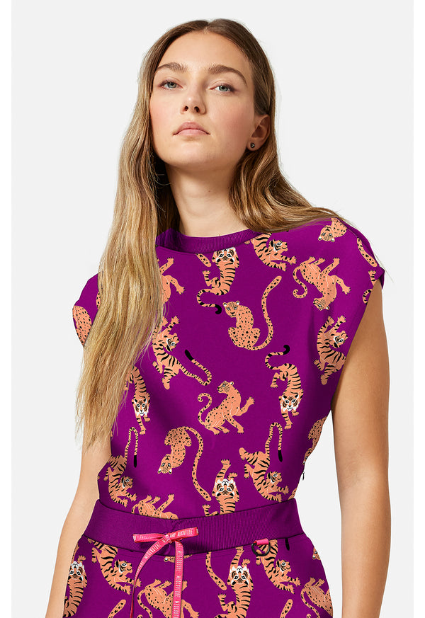 Printed Dolman Top