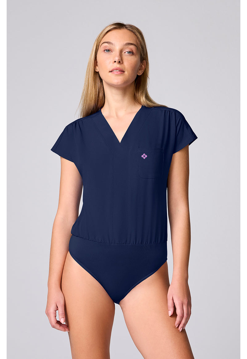 Navy - Med Couture AMP Women Scrub Top - Front View