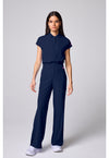 Navy - Dolman Wide Leg Jumpsuit – Regular