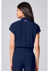 Navy - Dolman Wide Leg Jumpsuit (Back)