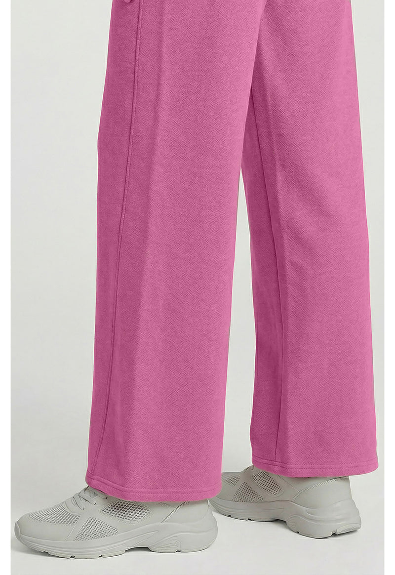 Pink Power Heather - Drawstring Wide Leg Pant (View 3)