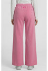Pink Power Heather - Drawstring Wide Leg Pant (Back)