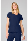 Navy - Four Pocket Round Neck Top