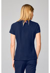 Navy - Four Pocket Round Neck Top (Back)