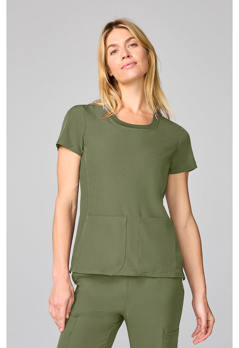Olive - Four Pocket Round Neck Top