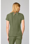 Olive - Four Pocket Round Neck Top (Back)