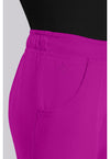 Back to the Fuschia - Women's Mid Rise Flare Leg Scrub Pants (View 4)