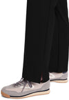 Black - Women's Mid Rise Flare Leg Scrub Pants (View 4)