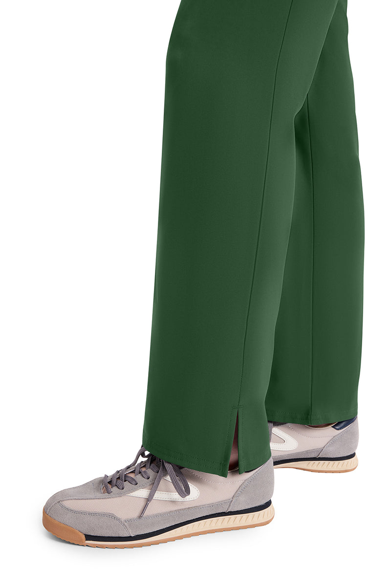 Hunter Green - Women's Mid Rise Flare Leg Scrub Pants (View 3)